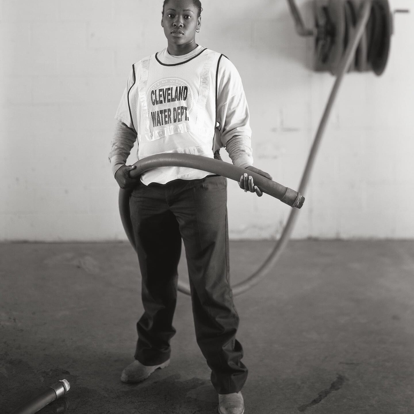 Alexis Robinson, Water Pipe Repairperson, Cleveland Division of Water. Alexis was hired by the Cleveland Water Division in February 2003. She previously worked at a collection agency after studying accounting at Cuyahoga Community College.